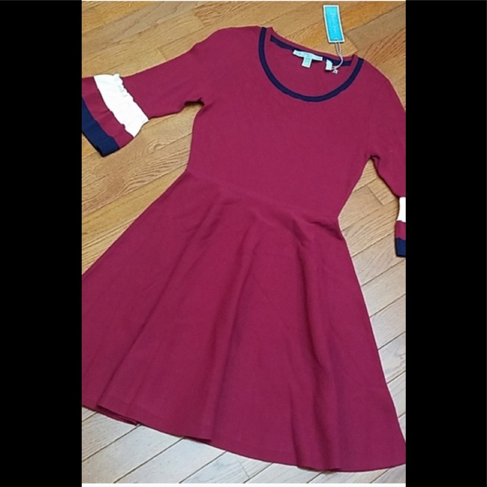 Draper James Berry and Navy dress XL new!